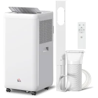 HOMCOM Aire Acondicionado Portátil 12000 BTU 5 en 1 Enfriamiento Deshumidificador Ventilador Temporizador para 35 m² Blanco(m-11)