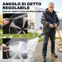 Outsunny Idropulitrice ad Alta Pressione 1500W con Ugello Regolabile e Kit Pulizia, 20.5x19x40.4 cm, Blu(m-5)