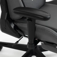 HOMCOM Chaise gaming ergonomique, fauteuil gamer avec accoudoirs 3D, dossier inclinable, hauteur réglable, 72x76x132cm, gris(m-12)