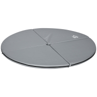 HOMCOM Tapis de pole dance pliable - pole dance mat - tapis de protection Ø 150 cm épaisseur 5 cm - revêtement plastique gris
