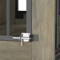 PawHut Jaula para Perros en Madera y Acero con Puerta Corredera, Mesa Auxiliar, Caseta Moderna, 100x60x68cm, Gris-Marrón Claro(m-7)
