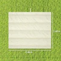 Outsunny Acoperiș Pergola, Acoperire Retractabilă pentru Umbră, Protecție UV30+, Gri Închis(m-3)