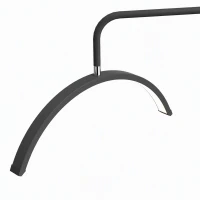 HOMCOM Lampadaire LED demi-lune rotative 350°, lampadaire sur pied salon dimmable 36 W, 7 températures de couleur, noir(m-15)