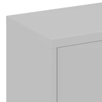 Vinsetto Armoire de Bureau Métallique, 80 x 40 x 92,5 cm, Meuble de Rangement en Acier avec Serrure, Étagère Réglable, Gris(m-12)
