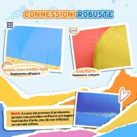 Outsunny Castillo Hinchable para Niños +3 Años con 2 Toboganes Piscina y Zona de Salto 330x265x185 cm Multicolor(m-6)
