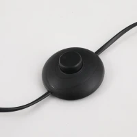HOMCOM Staande lamp, gebogen staande lamp met stoffen kap, vloerlamp met ronde voet, metaal, 105L x 47B x 190H cm, Zwart(m-9)