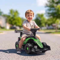 AIYAPLAY Coche Portador para Niños F1 con Volante Musical Ruedas Silenciosas y Compartimento 18-36 Meses Verde(m-9)