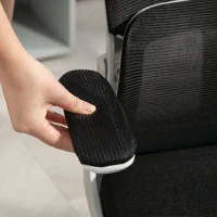 Vinsetto, Scaun de Birou, Reglabil și Reclinabil, Material textil din plasă, 60x59x114-122 cm, Negru(m-10)