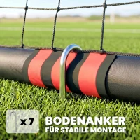 SPORTNOW Fußballtor für Garten 300 x 200 cm Robustes Outdoor Tor mit Tornetz Polsterung Erdhaken Anti-Rost Beschichtung(m-6)