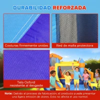 AIYAPLAY Castillo Hinchable Acuático 8 en 1 con Soplador 550W Tobogán Trampolín Escalada Piscina Portería Canasta Lanzamiento(m-5)