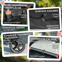 PawHut Cărucior pliabil pentru câini cu intrări cu fermoar și ferestre din plasă, 112x65x100 cm, roșu și negru(m-8)