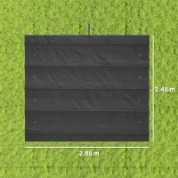 Outsunny Acoperis Retractabil Pergola UV30+ Gri Inchis(m-3)