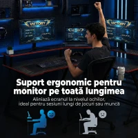 HOMCOM Birou în L cu Prize, 128 cm cu Suport Monitor(m-6)