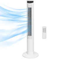 HOMCOM Torenventilator met 4 Modi, 3 Snelheden, Timer, Wit(m-10)