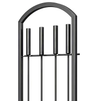 Outsunny Serviteur de Cheminée 6 Pièces avec Sac à Bûches, Brosse, Pelle, Tisonnier, Pince et Support, 30 x 22 x 86 cm, Noir(m-10)