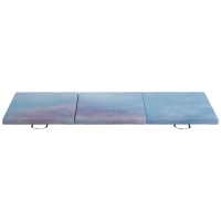 HOMCOM Colchoneta Gimnasia Plegable de Grosor 5 cm con Asas de Transporte para Yoga Aeróbic 180x60x5 cm Azul Degradado