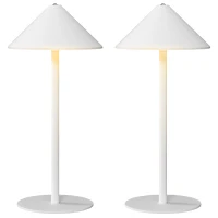 HOMCOM LED-Tafellamp met USB-Kabel, Touch-Schakelaar, Metaal, Oplaadbaar, Wit(m-11)