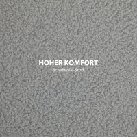 HOMCOM Kruk Gepolsterde Kruk, Teddyfleece, Verborgen Opbergruimte, Omkeerbaar Deksel, 56 cm x 56 cm x 42 cm, Grijs(m-6)