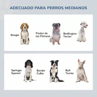PawHut Comedero Elevado para Perros con 2 Cuencos Extraíbles de Acero Inoxidable 58,4x30,5x25,4 cm Gris(m-7)