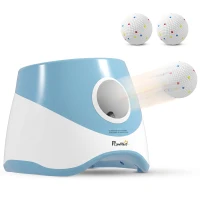 PawHut Automatischer Ballwerfer Interaktive Ballwurfmaschine mit 3 Bälle 3 Distanzen 6m/10 m/14m für kleine mittlere Hunde Blau(m-11)