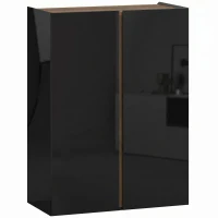 HOMCOM Schuhschrank mit leiser Sicherheitsöffnung, 6 Ebenen, grifflose Design, Hochglanz Schwarz(m-1)