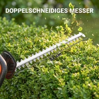 Outsunny Elektro Heckenschere Akku Elektrischer Heckenschneider mit 100 W Motorleistung Kabellos 51cm Schnittlänge ABS Orange(m-6)