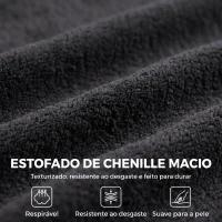 HOMCOM Sofá de 2 Lugares em Chenille com 2 Almofadas Assento com Molas sem Montagem 171,5x91,5x83 cm Cinza Escuro(m-6)