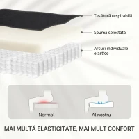 HOMCOM Fotoliu Reclinabil Fino a 155° Con Suport pentru Picioare In Material Textil Negru(m-5)