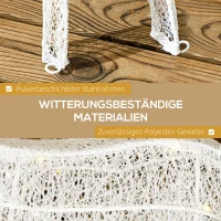 Outsunny Rendierenfamilie met rode strikken, 283 LEDs, Kerstverlichting, weerbestendig, Goud(m-6)