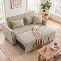 HOMCOM Canapé Convertible 2 Places 4 en 1, Canapé-Lit d'Angle en Chenille 167cm, Dossier Réglable, Assise Large, Marron(m-15)