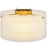 HOMCOM Plafondlamp met Acryllampenkap, Metaal, Halogeen en LED Compatibel(m-11)