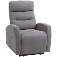 HOMCOM Verstelbare Relaxfauteuil met Voetsteun, Moderne Gepolsterde Stoel, Donkergrijs(m-1)
