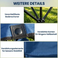 Outsunny 6-persoons campingbank met draagtas blauw(m-7)
