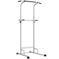 SPORTNOW Power tower dip barre de traction autoportante réglable en hauteur cadre acier 91,5 x 97,5 x 176,5-227 cm pour la maison(m-1)