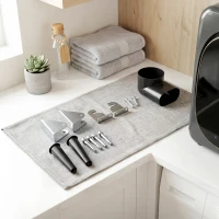 HOMCOM Wasdroger met UV-Desinfectie, Compact Ontwerp, 4 kg Capaciteit, Roestvrij Staal, Grijs(m-9)