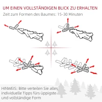 HOMCOM Kerstboom, Kunstspar, Realistische Uitstraling, Snelle Opzet, Plastic, Groen, 100 x 100 x 150cm(m-5)