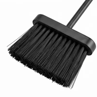 Outsunny Serviteur de Cheminée 6 Pièces avec Sac à Bûches, Brosse, Pelle, Tisonnier, Pince et Support, 30 x 22 x 86 cm, Noir(m-13)