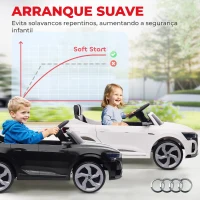 AIYAPLAY Carro Elétrico para Crianças Carro Audi Q8 Etron Sportback Infantil 12V Faróis Buzina e Música 98x49,5x43 cm Branco(m-7)