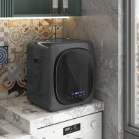HOMCOM Wasdroger met UV-Desinfectie, Compact Ontwerp, 4 kg Capaciteit, Roestvrij Staal, Grijs(m-2)