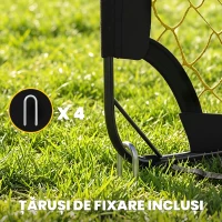 SPORTNOW Poartă de Fotbal Pop-Up și Pliabilă, Galben(m-5)