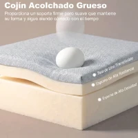 HOMCOM Sofá Cama 2 Plazas Convertible 3 en 1 Tapizado en Lino con Respaldo Ajustable Click-Clack Gris Claro(m-7)