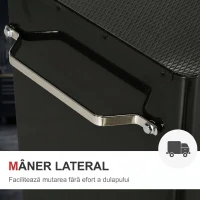 HOMCOM Carucior pentru Ustensile Unelte cu Sertar Rosu 61,5 X 33 X 85cm(m-7)