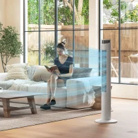 HOMCOM Torenventilator met 4 Modi, 3 Snelheden, Timer, Wit(m-9)