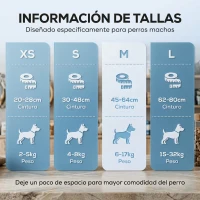 PawHut Pañales Desechables para Perros Machos 48 Unidades Súper Absorbentes Antifugas para Cachorros Talla M(m-6)
