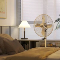 HOMCOM Statiefventilator ventilator in hoogte verstelbaar 3 snelheden staal zilver(m-8)