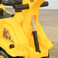 HOMCOM Excavator pentru Copii 18-48 de Luni cu Găleată și Spațiu de Depozitare(m-9)