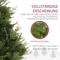 HOMCOM Kerstboom, Kunstspar, Realistische Uitstraling, Snelle Opzet, Plastic, Groen, 100 x 100 x 150cm(m-7)