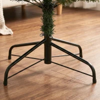HOMCOM Árbol de Navidad Artificial 180 cm con 888 Ramas Ignífugas Base Metálica Plegable Verde(m-9)