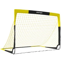 SPORTNOW Poartă de Fotbal Pop-Up și Pliabilă, Galben(m-12)