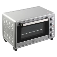 HOMCOM Mini Cuptor Electric 32L – Temperatură Reglabilă, Cronometru, 3 Moduri de Gătit(m-12)